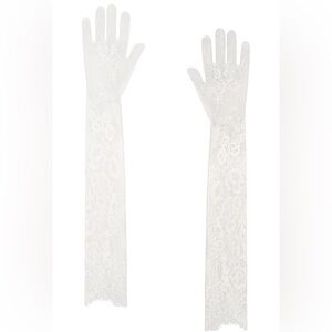 Bronx and Banco White Lace Gloves